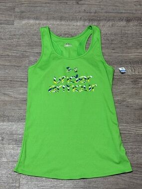 LG Women's Bright Lime Green Racerback Swim Coverup Tank